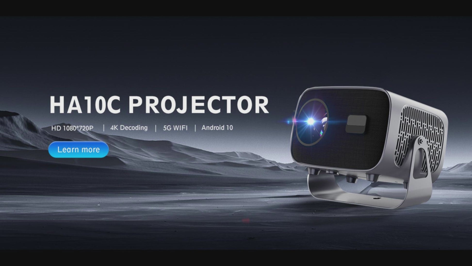 HA10C Portable Android 11 Indoor 360 degree rotation Smart LCD projector,multimedia projector,home theater,dual wifi, screen mirroring