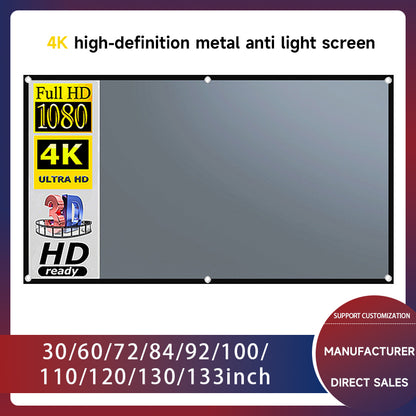 Home projection, outdoor theater, business presentation, anti-glare screen, extremely portable, easy to unfold